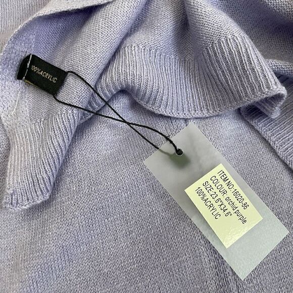 New!Poncho Pullover|One Size|Orchid Purple|100% Acrylic|Super Soft - Picture 4 of 12